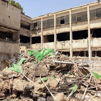 This picture shows the destruction at Evin prison in Tehran after Israeli airstrikes in June, on July 1, 2025. (AFP)