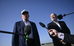 US President Donald Trump speaks to reporters before boarding Air Force One at Morristown Municipal Airport in Morristown, New Jersey, July 6, 2025. (Brendan SMIALOWSKI / AFP)