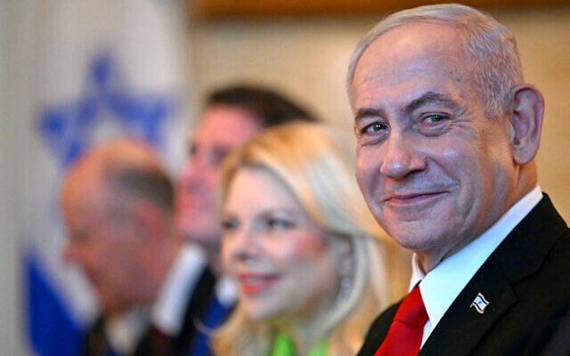 Prime Minister Benjamin Netanyahu meets with US President Donald Trump (not pictured) at the Blue Room of the White House in Washington, DC, on July 7, 2025. (ANDREW CABALLERO-REYNOLDS / AFP)