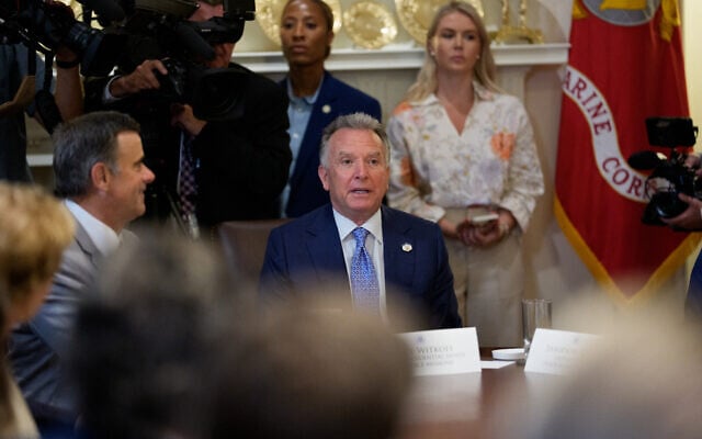 US Special Envoy to the Middle East Steve Witkoff speaks during a cabinet meeting with US President Donald Trump at the White House on July 8, 2025, in Washington, DC. (Andrew Harnik/Getty Images/AFP) US Special Envoy to the Middle East Steve Witkoff speaks during a cabinet meeting with US President Donald Trump at the White House on July 8, 2025, in Washington, DC. (Andrew Harnik/Getty Images/AFP)