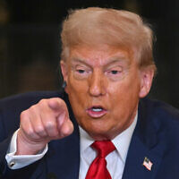 US President Donald Trump speaks during a multilateral lunch with visiting African leaders in the State Dining Room of the White House in Washington, DC, on July 9, 2025. (Jim WATSON / AFP)