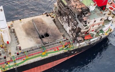 This handout picture released by Yemen's Houthi Ansarullah Media Centre on July 8, 2025, reportedly shows a view of damage to the Liberia-flagged bulk carrier Eternity C after it was attacked by the Houthis at sea. (ANSARULLAH MEDIA CENTER/ AFP) This handout picture released by Yemen's Houthi Ansarullah Media Centre on July 8, 2025, reportedly shows a view of damage to the Liberia-flagged bulk carrier Eternity C after it was attacked by the Houthis at sea. (ANSARULLAH MEDIA CENTER/ AFP)