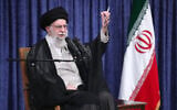 Iran's Supreme Leader Ayatollah Ali Khamenei addressing the crowd during a meeting with the head of the judiciary and other officials in Tehran on July 16, 2025. (KHAMENEI.IR / AFP)