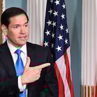 US Secretary of State Marco Rubio speaks during a ceremony at the US State Department in Washington, July 16, 2025. (Alex WROBLEWSKI / AFP)