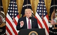 US President Donald Trump speaks at the White House in Washington on July 18, 2025. (Brendan Smialowski/AFP)