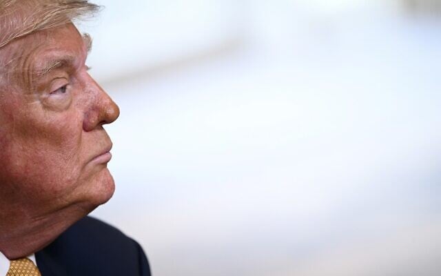 US President Donald Trump in Turnberry, Scotland, on July 27, 2025. (Brendan SMIALOWSKI / AFP)