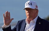 US President Donald Trump waves to the media after exiting Air Force One, at Joint Base Andrews, Maryland, July 6, 2025, en route to the White House after spending the weekend in New Jersey. (Jacquelyn Martin/AP)