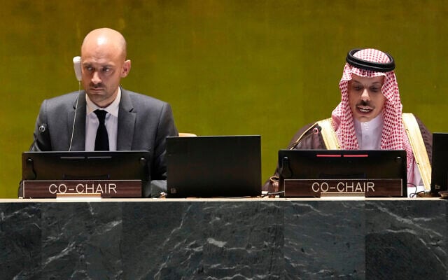 Dozens of nations attend UN confab on two-states boycotted through US and Israel