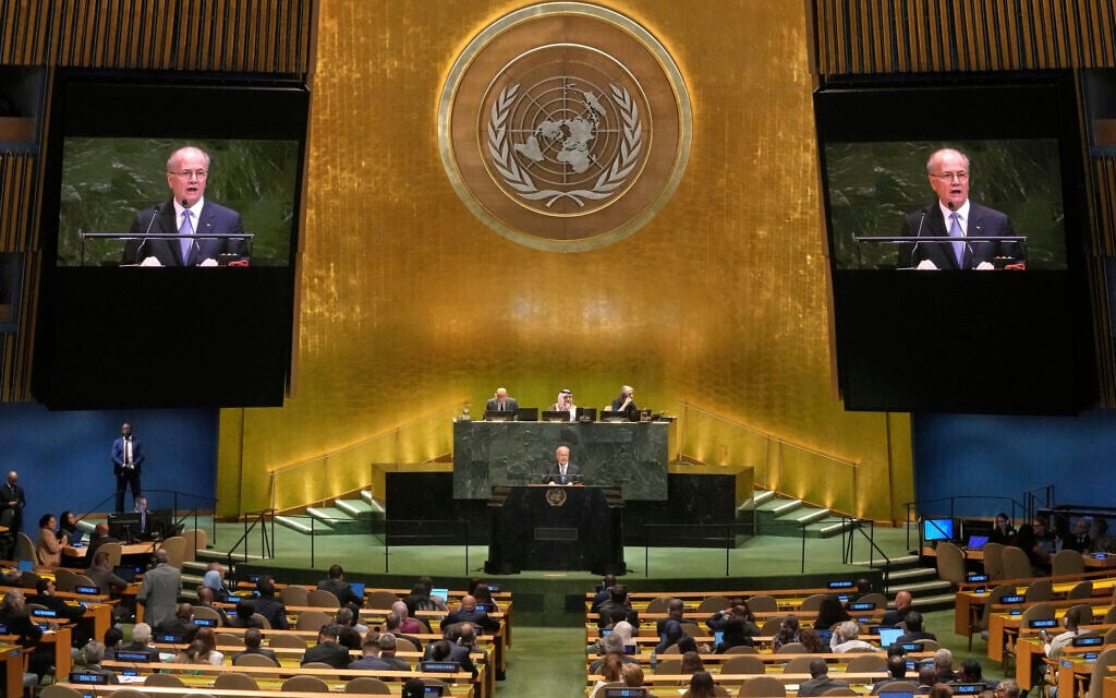 In 1st, entire Arab League condemns Oct. 7, urges Hamas to disarm, at 2-state solution confab