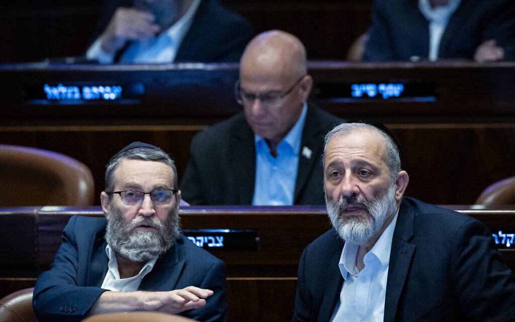 Haredi parties threaten to bolt coalition unless progress made on conscription bill