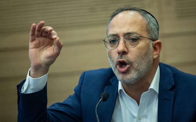 MK Erez Malul attends a Constitution, Law and Justice committee meeting in the Knesset in Jerusalem, on July 9, 2024. (Yonatan Sindel/Flash90) MK Erez Malul attends a Constitution, Law and Justice committee meeting in the Knesset in Jerusalem, on July 9, 2024. (Yonatan Sindel/Flash90)