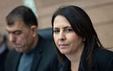 Minister of Innovation, Science and Technology Gila Gamliel attends a Science and Technology Committee meeting at the Knesset, in Jerusalem, February 17, 2025. (Yonatan Sindel/Flash90)