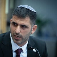 Communications Minister Shlomo Karhi at a committee meeting at the Knesset, June 24, 2025. (Oren Ben Hakoon/Flash90)