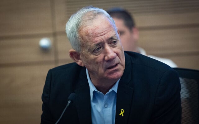 MK Benny Gantz attends a Health Committee meeting at the Knesset, on July 7, 2025 (Yonatan Sindel/Flash90) MK Benny Gantz attends a Health Committee meeting at the Knesset, on July 7, 2025 (Yonatan Sindel/Flash90)