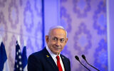 Prime Minister Benjamin Netanyahu attends a Christian conference in Jerusalem, on July 27, 2025. (Chaim Goldberg/ Flash90)