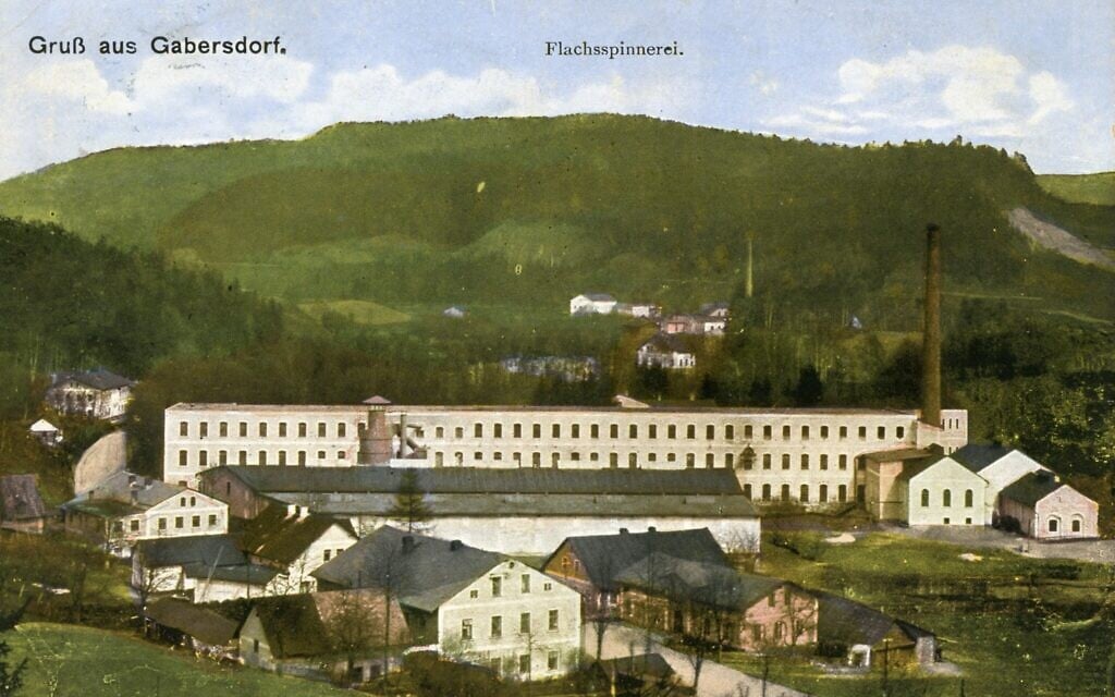 Historical postcard image of Gabersdorf flax spinning mill in Trutnov, Czechia. (Photographer unknown; courtesy of Jan Visek)