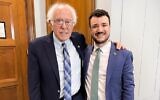 Sen. Bernie Sanders (left) with Mahmoud Khalil, July 22, 2025. (Bernie Sanders via X)