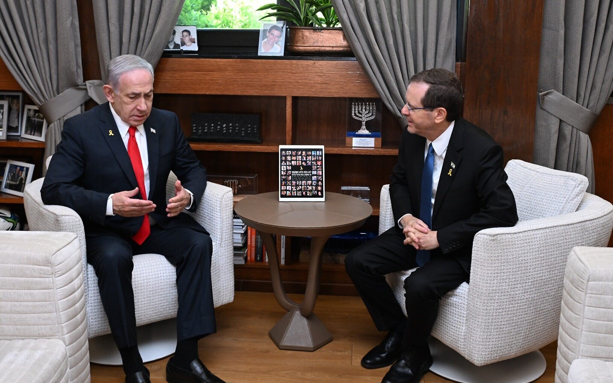 Herzog urges Netanyahu to brave ‘difficult’ choice on Gaza deal ahead of Trump meet