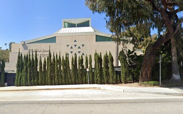Kehillat Israel Reconstructionist Congregation in Pacific Palisades, California, as it appeared in May 2024. (Google Maps via JTA) Kehillat Israel Reconstructionist Congregation in Pacific Palisades, California, as it appeared in May 2024. (Google Maps via JTA)