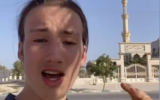 Lennart Monterlos, 18, speaks in a video he uploaded to Instagram from Iran, later shared by users on X. (Screen capture via X, used in accordance with Clause 27a of the Copyright Law)