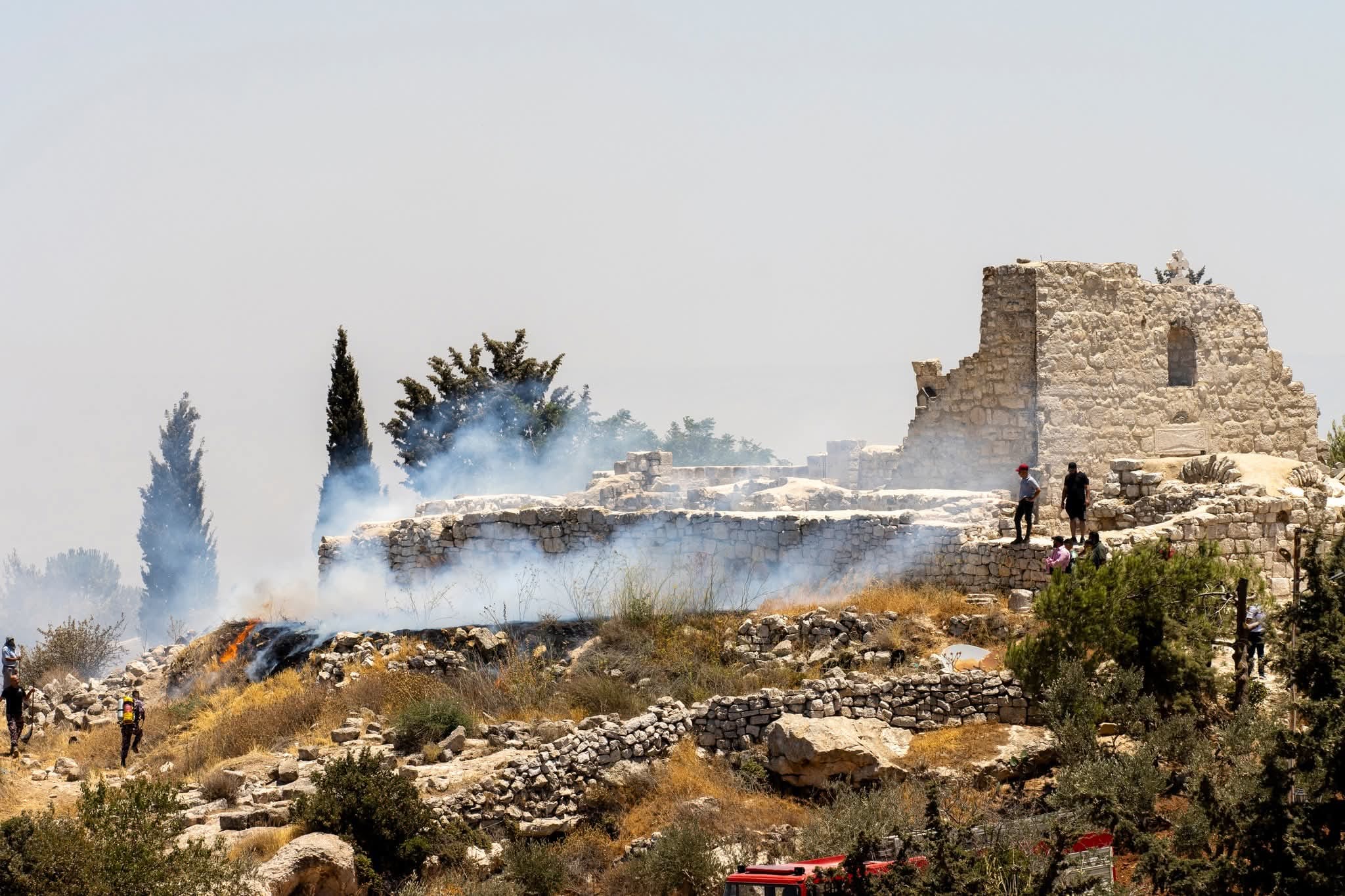 Taybeh church leaders condemn rising settler harassment, arson in West Bank town