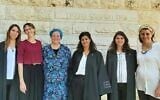 A group of female Torah scholars petitions the High Court of Justice to be allowed to take the rabbinical tests administered by the Chief Rabbinate in an image from 2019. (Courtesy, ITIM)