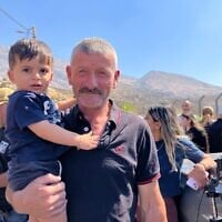 A Syrian Druze man who just crossed into Israel, in Majdal Shams on July 17, 2025. (Diana Bletter/Times of Israel)