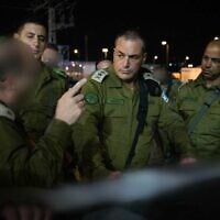 IDF Chief of Staff Lt. Gen. Eyal Zamir (center) at the scene of a terror attack at Gush Etzion Junction in the West Bank, July 10, 2025. (Israel Defense Forces)