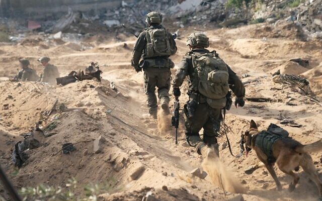 IDF troops operate in the Gaza Strip, in an image published on July 14, 2025. (Israel Defense Forces)