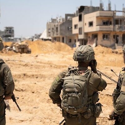 IDF forces operate in the Gaza Strip in a handout photo released July 3, 2025. (IDF)