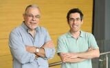 Prof. Michael Fainzilber, left, and Dr. Eitan Erez Zahavi of Weizmann Institute of Science. (Courtesy/Weizmann Institute of Science)