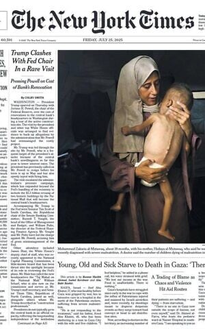 NY Instances admits emaciated Gazan boy on entrance web page had ‘pre-existing well being issues’