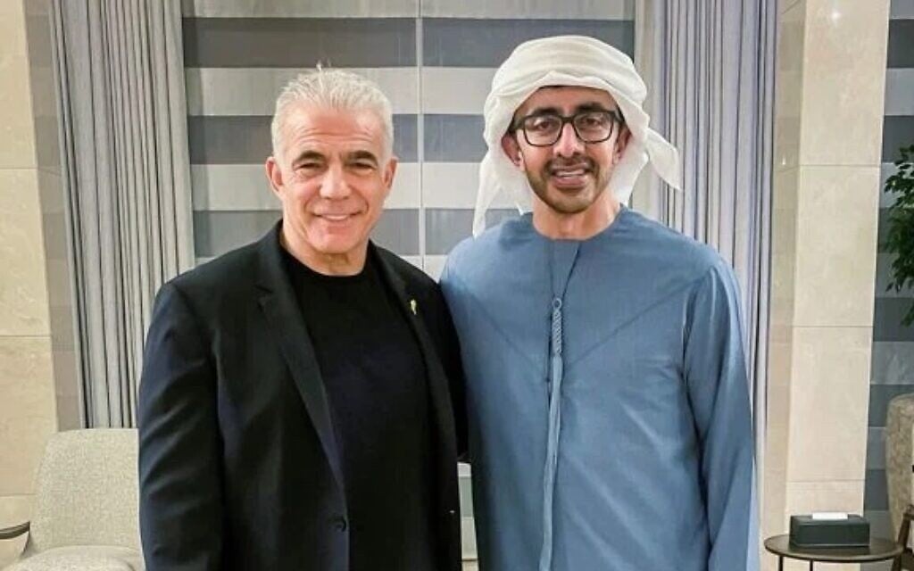 UAE draws Netanyahu’s ire after Emirati leaders host Lapid