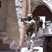 An undated illustrative photo of a fighter from Israel Police's elite YAMAM counterterror unit. (Israel Police)