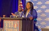 Fatima Heyward, the newly elected president of the Young Democrats of America. (Screenshot via JTA)