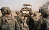 IDF troops operate in the Zeitoun neighborhood of Gaza City, in a handout photo issued on August 15, 2025. (Israel Defense Forces)