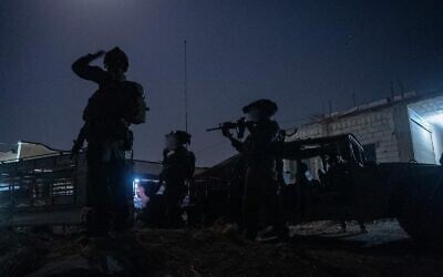 IDF troops operate in southern Syria in a handout photo cleared for publication on August 11, 2025. (Israel Defense Forces) IDF troops operate in southern Syria in a handout photo cleared for publication on August 11, 2025. (Israel Defense Forces)