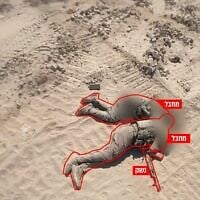 Dead Hamas gunmen are seen following an attack by the terror group's operatives on an army encampment in southern Gaza's Khan Younis, August 20, 2025. (Israel Defense Forces)