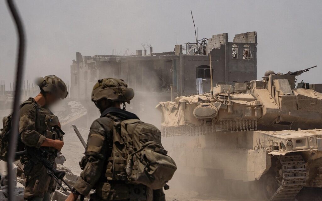 IDF troops operate in the Gaza Strip, in an image published on August 18, 2025. (Israel Defense Forces) IDF troops operate in the Gaza Strip, in an image published on August 18, 2025. (Israel Defense Forces)