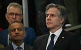 Outgoing US Secretary of State Antony Blinken bids farewell to State Department staff at the State Department in Washington, DC, on January 17, 2025. (ANDREW CABALLERO-REYNOLDS / AFP)
