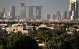 This picture shows a view of the Abu Dhabi skyline on May 14, 2025. (FADEL SENNA / AFP)