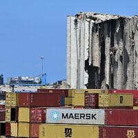 A picture shows a view of the destroyed Beirut port silos on August 1, 2025, as Lebanon prepares to mark the 5th anniversary of the August 4 harbor explosion that killed more than 250 people and injured thousands. (Joseph EID / AFP)