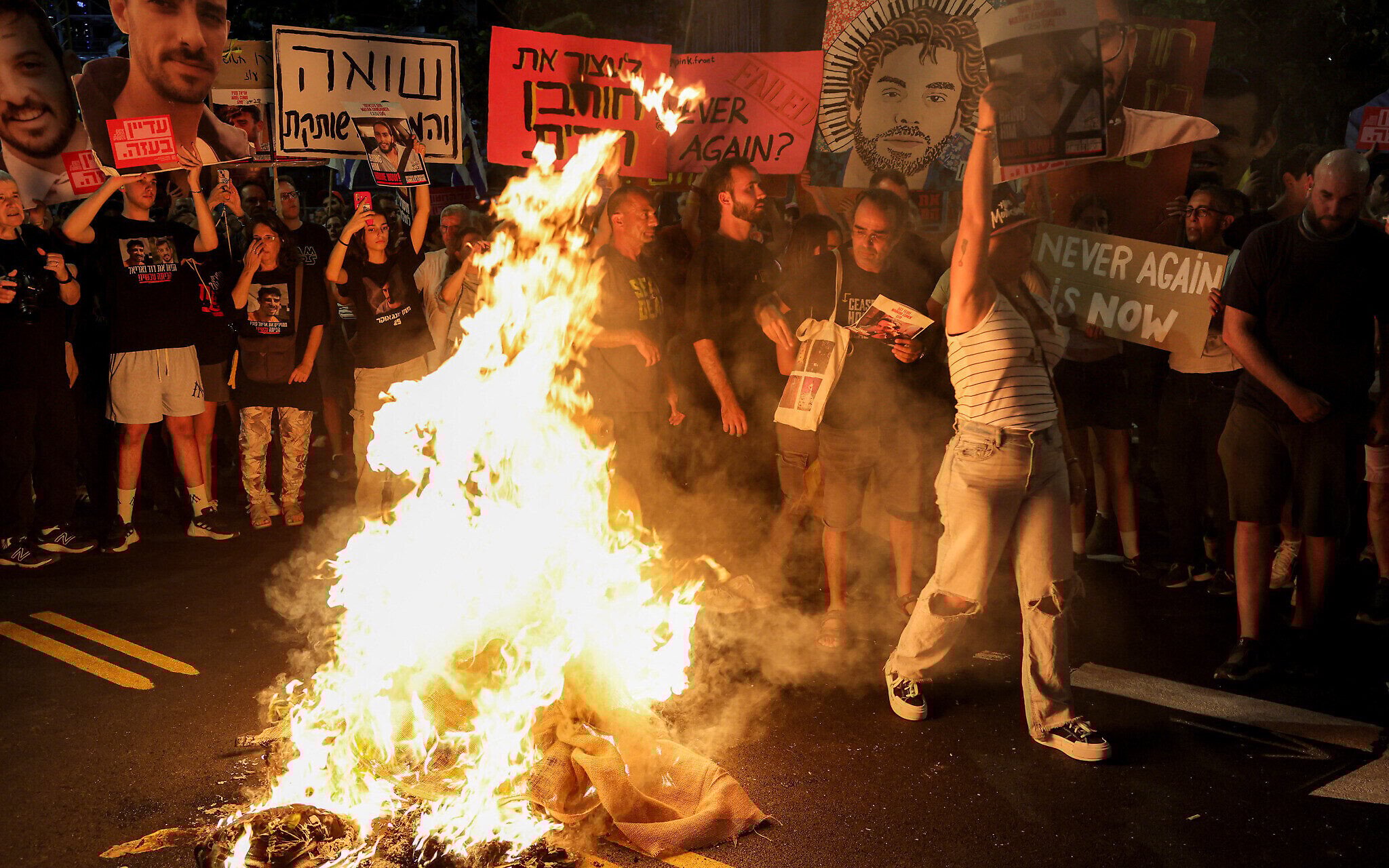‘Live hunger experiments’: Thousands rally for hostage deal after haunting videos of captives