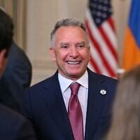 US special envoy Steve Witkoff attends a trilateral signing with US President Donald Trump, Azerbaijani President Ilham Aliyev and Armenian Prime Minister Nikol Pashinyan in the State Dining Room of the White House in Washington, DC, on August 8, 2025 (ANDREW CABALLERO-REYNOLDS / AFP)