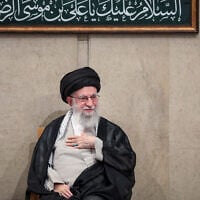 This handout picture provided by the office of Iran shows Supreme Leader Ayatollah Ali Khamenei speaking during a ceremony in Tehran on August 24, 2025. (Photo by IRANIAN SUPREME LEADER OFFICE/AFP)