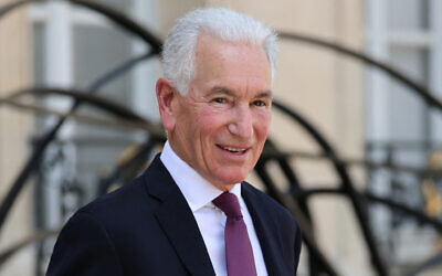 US Ambassador to France Charles Kushner leaves the Elysee Presidential Palace in Paris, France, after a meeting with the French president on July 18, 2025. (Ludovic MARIN / AFP)