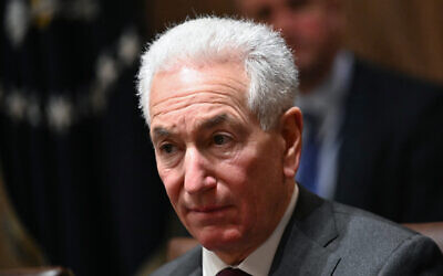 US Ambassador to France Charles Kushner, in the Cabinet Room of the White House, in Washington, DC, on March 25, 2025. (Mandel Ngan/AFP)