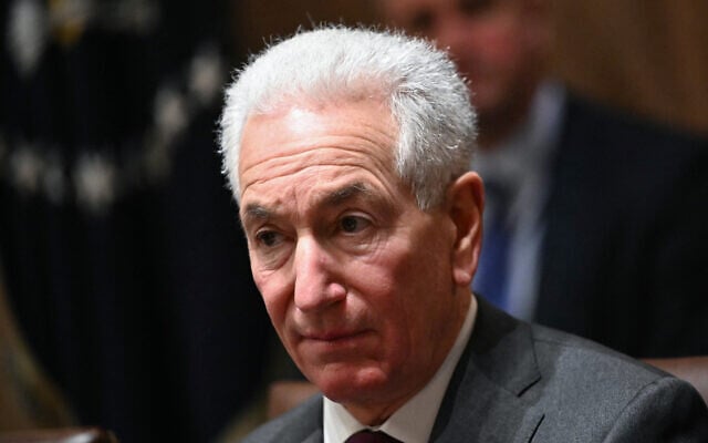 US Ambassador to France Charles Kushner, in the Cabinet Room of the White House, in Washington, DC, on March 25, 2025. (Mandel Ngan/AFP)
