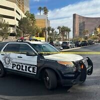 ILLUSTRATIVE: Las Vegas Police parked  on the strip, January 1, 2025.  (AP Photo/Ty ONeil)