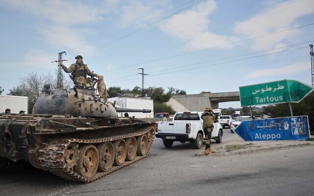 Syrian security forces deploy in the outskirts of Latakia, Syria, March 7, 2025. (Omar Albam/AP) Syrian security forces deploy in the outskirts of Latakia, Syria, March 7, 2025. (Omar Albam/AP)